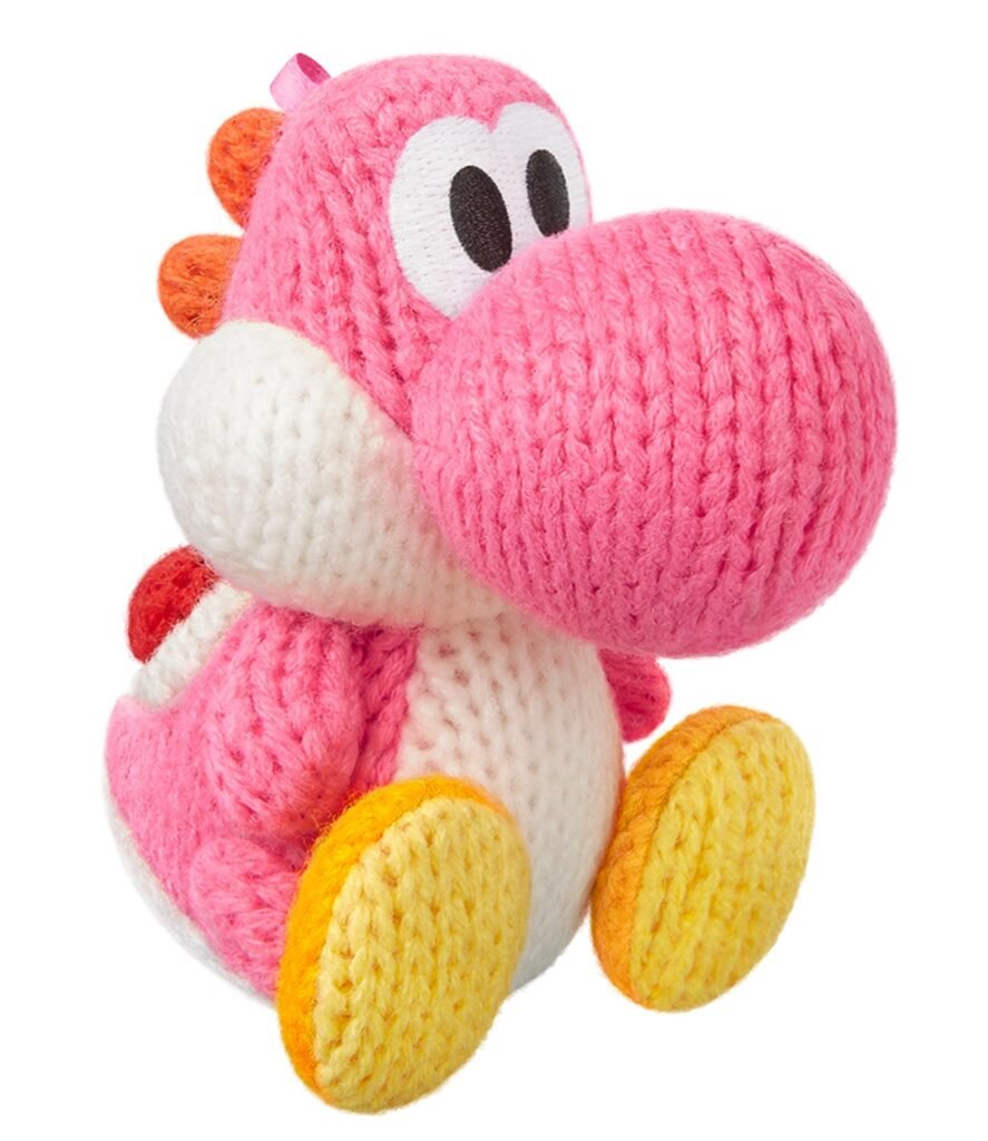 Amiibo Pink Yarn Yoshi Wolly World (Smash Bros)