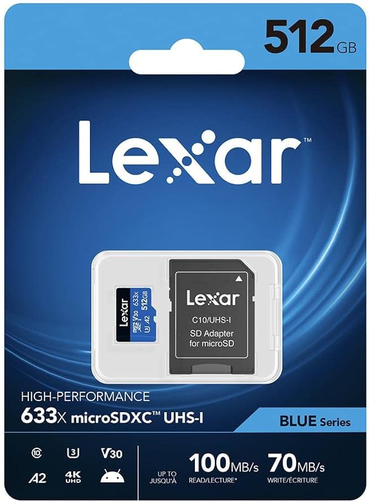 Cartão Lexar Micro SD Mark 10 512GB