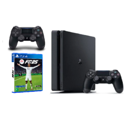 Playstation 4 SLIM 1TB 2 controles + EA FC25 PS4 (seminovo)