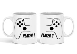 Kit Caneca Temática Player 1 & Player 2