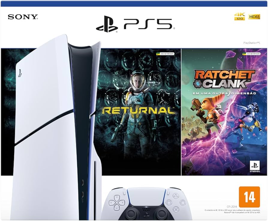 Playstation 5 Slim – Versão Mídia Física + 2 Games