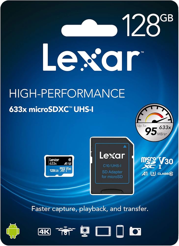 Cartão Lexar Micro SD Mark 10 128GB