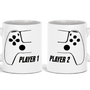 Kit Caneca Temática Player 1 & Player 2
