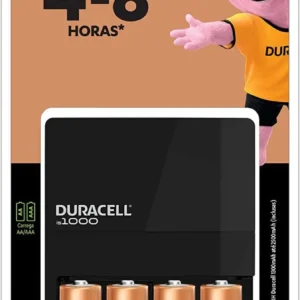 Pilhas Recarregáveis Duracell 4 AA + Carregador AA/AAA