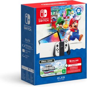 Nintendo Switch OLED + Super Mario Bros Wonder DESBLOQUEADO