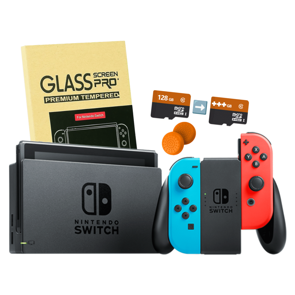 Nintendo Switch V1 DESBLOQUEADO + SD 256Gb + Película +  Capa Analógico (seminovo)