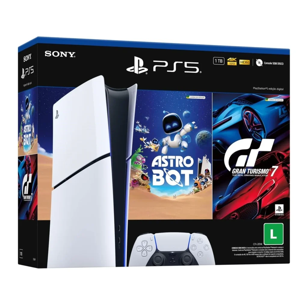 Playstation 5 Slim – Versão Mídia Digital + 2 Games