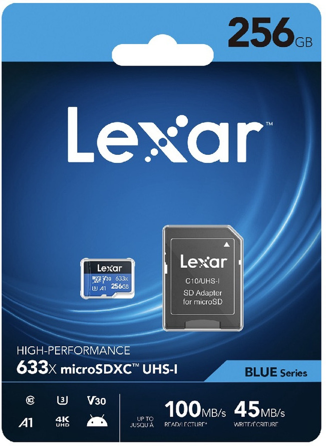 Cartão Lexar Micro SD Mark 10 256GB