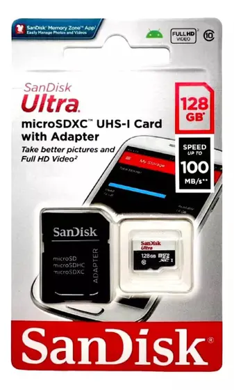 Cartão SanDisk Micro SD 10 128GB